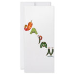 Japan Chili Peppers Rack Card Template
