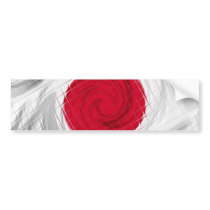 Japan Flag Artwork Bumper Stickers