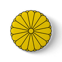 JAPAN FLAG - COAT OF ARMS - IMPERIAL SEAL PINBACK BUTTONS