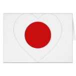 Japan Flag Heart Card
