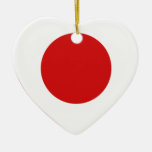 Japan Flag Heart Ornaments