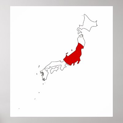 Japan Flag Map