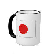 日本旗及び地図のマグ mug