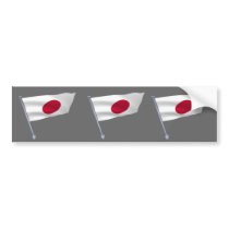 Japan flag on a pole bumper stickers