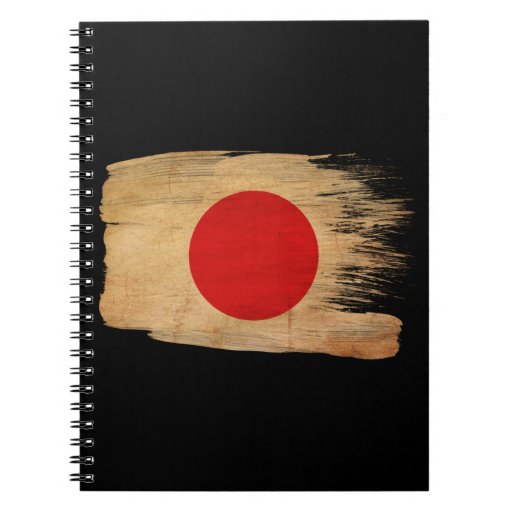 Japan Flag Spiral Note Books