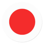 Japan Flag Round Sticker