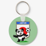 This adorable little panda is too cute! He's featured in front of a large flag from Japan and ready to play football and score some goals. This cute design is perfect for football players and soccer fans.