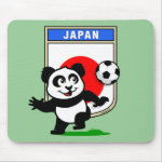 This adorable little panda is too cute! He's featured in front of a large flag from Japan and ready to play football and score some goals. This cute design is perfect for football players and soccer fans.