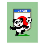 Japan Football Panda Post Card