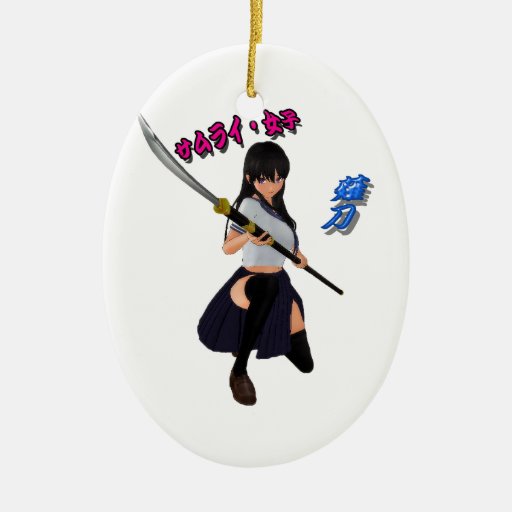 Japanese Anime Girl Ornaments & Japanese Anime Girl Ornament Designs