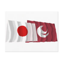 Japan & Hiroshima Waving Flags postcards by Vexillophile Japan & Hiroshima Waving Flags postcards