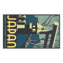 Japan Japanese Government Railways, Vintage Rectangle Stickers
