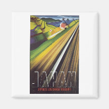 Japan, Japanese Govt Railway Poster 2 Refrigerator Magnets