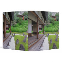 Japan, Kyoto. Stone garden in silence 3 Ring Binders