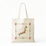 Japan Map Flag Border Bag