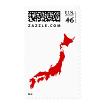 Japan Map Postage Stamp