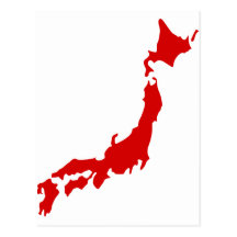 Japan Map Postcard