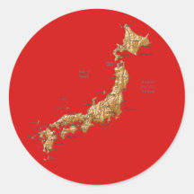 Japan Map Sticker