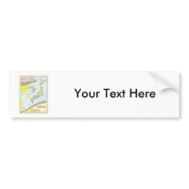 Japan Map Vintage Japanese Silk Label Bumper Sticker