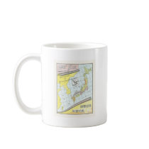 Japan Map Vintage Japanese Silk Label Mugs