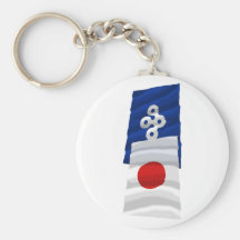 Japan & Osaka Waving Flags Key Chain