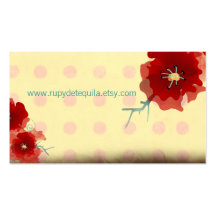 Japan red flower unique business card