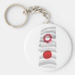 Japan & Saitama Waving Flags Key Chain