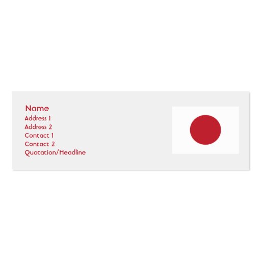 Japan - Skinny Business Cards (front side)
