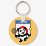 This adorable little panda loves to get out on the court and hits some balls. Panda plays in front of a large flag of Japan. This is a great design for anyone who loves to play tennis, watch tennis or just loves cute pandas.