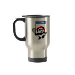 This adorable little panda loves to get out on the court and hits some balls. Panda plays in front of a large flag of Japan. This is a great design for anyone who loves to play tennis, watch tennis or just loves cute pandas.