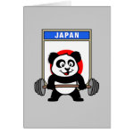 This cute bodybuilding panda loves weightlifting. He stands in front of a large flag of Japan. Look how easy he lifts that heavy barbell loaded with weight plates. This design is too cute. Great gifts here for anyone from Japan who loves weightlifting.