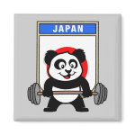 This cute bodybuilding panda loves weightlifting. He stands in front of a large flag of Japan. Look how easy he lifts that heavy barbell loaded with weight plates. This design is too cute. Great gifts here for anyone from Japan who loves weightlifting.
