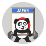 This cute bodybuilding panda loves weightlifting. He stands in front of a large flag of Japan. Look how easy he lifts that heavy barbell loaded with weight plates. This design is too cute. Great gifts here for anyone from Japan who loves weightlifting.