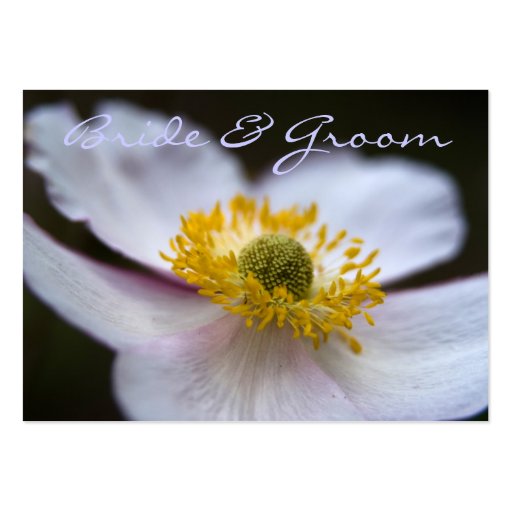 Japanese Anemone â€¢ Save the Date Mini Card Business Cards (front side)