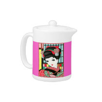 Japanese Anime Beauty Teapot Pink