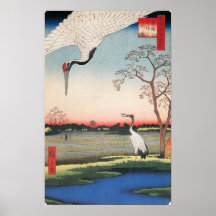Japanese Art Egrets Posters