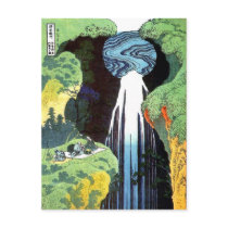 Japanese Art Hokusai Amida Waterfall Fine Art Post Card