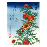 Japanese Art Hokusai Bird & Flowers Fine Art Postcards