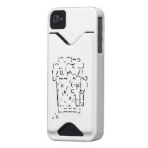 Japanese ASCII Art “beer” (black) Iphone 4 Id Case