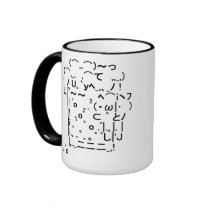 Japanese ASCII Art “beer” (black) Mug