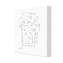 Japanese ASCII Art “beer” Canvas Prints