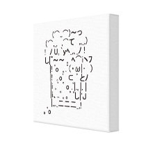 Japanese ASCII Art “beer” Canvas Prints