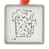 Japanese ASCII Art “beer” Christmas Ornament