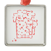 Japanese ASCII Art “beer” Christmas Tree Ornament