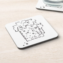 Japanese ASCII Art「beer」 Coasters