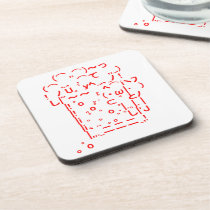 Japanese ASCII Art「beer」 Coasters