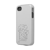 Japanese ASCII Art “beer” (gray) Iphone 4 Tough Cases