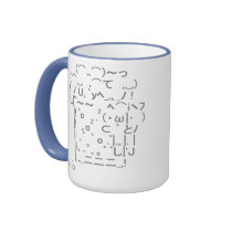 Japanese ASCII Art “beer” (gray) Coffee Mugs
