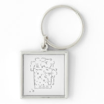 Japanese ASCII Art “beer” Key Chain