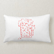 Japanese ASCII Art「beer」(lumbar) Pillow